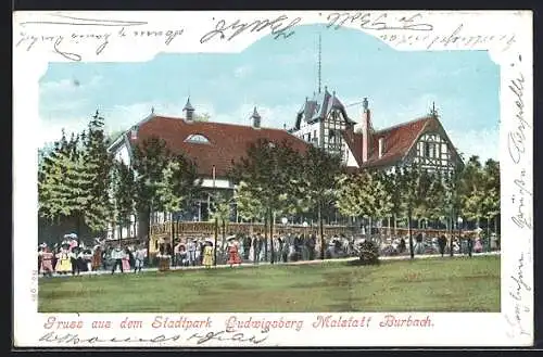 AK Malstatt, Burbach, Gasthaus im Stadtpark Ludwigsberg