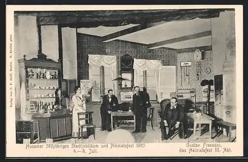 AK Husum / Nordsee, Festpostkarte zum 300jährigen Stadtjubiläum 1903, Heimatsfest II. Akt