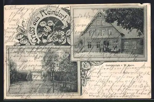 AK Reindorf, Gasthaus W. Meyer, Bahndamm Buchholz-Lüneburg