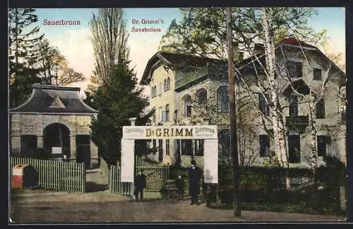 AK Bad Sauerbrunn, Dr. Grimms Sanatorium