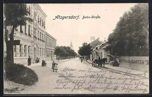 AK Wien, Atzgersdorf, Gasthaus-Garten, Bahn-Strasse