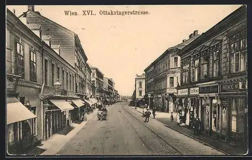 AK Wien, Blick in die Ottakringerstrasse