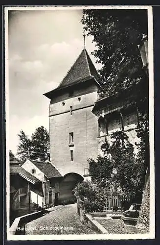 AK Burgdorf, Schlosseingang im Sonnenschein