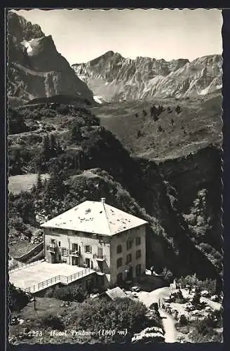 AK Engelberg, Hotel Trübsee, Blick in die Bergwelt