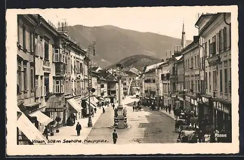 AK Villach, Hauptplatz mit Geschäften