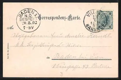 AK Villach, Ortsansicht mit Mittagskogel
