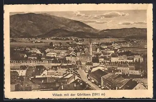 AK Villach, Ansicht mit der Görlitzen