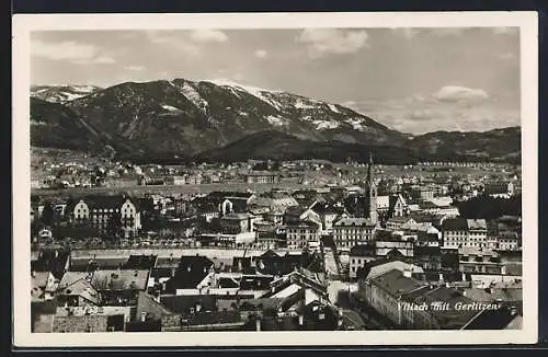 AK Villach, Ansicht mit Gerlitzen