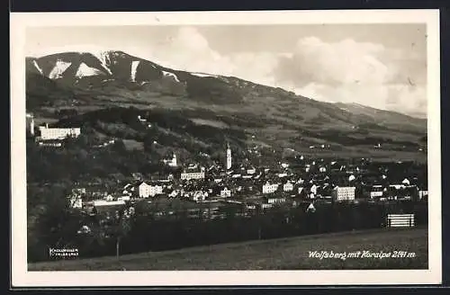 AK Wolfsberg, Ansicht mit Koralpe