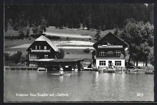 AK Weissensee, Haus Ronacher und Gasthof Seefriede