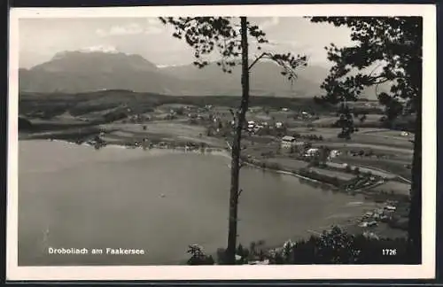 AK Drobollach am Faakersee, Ortsansicht vom Berg aus