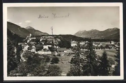 AK Arnoldstein, Ortsansicht im Bergpanorama