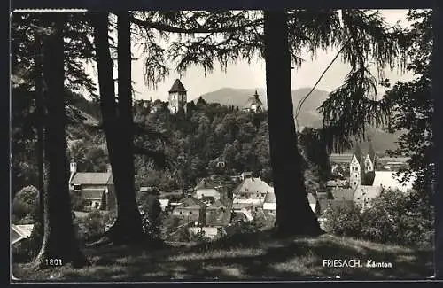 AK Friesach /Kärnten, Ortsansicht vom Berg aus