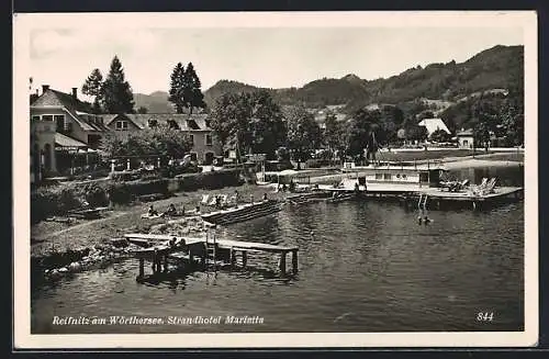 AK Reifnitz am Wörthersee, Blick auf Strandhotel Marietta