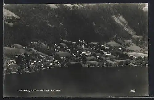 AK Sattendorf am Ossiachersee, Ortsansicht aus der Vogelschau