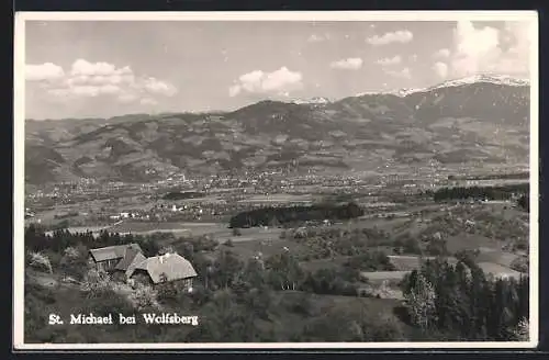 AK St. Michael bei Wolfsberg, Ortsansicht aus der Ferne