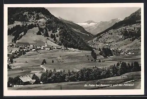 AK St. Peter bei Rennweg, Ortsansicht und das Pöllatal