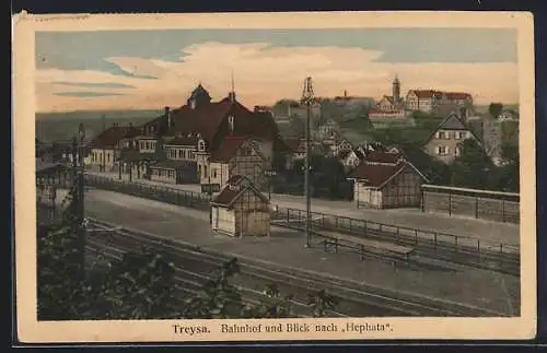 AK Treysa, Bahnhof und Blick nach Hephata