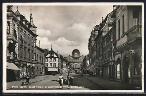 AK Zweibrücken, Fruchtmarkt, Lammstrasse mit Ludwigschule