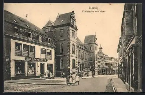 AK Merzig, Postrasse von Oben