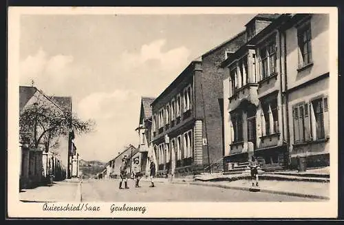 AK Quierschied /Saar, Blick in den Grubenweg