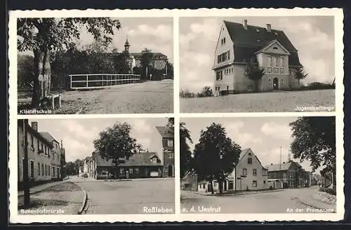 AK Rossleben a. d. Unstrut, Bottendorferstrasse, Jugendherberge, Klosterschule