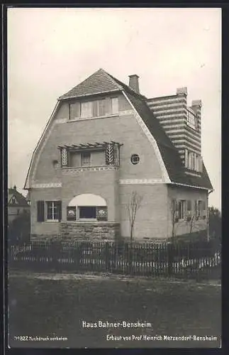 AK Bensheim, Haus Bahner, von der Strasse gesehen