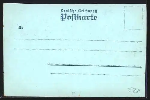 Mondschein-Lithographie Cassel, Gasthaus zur Schönfelder Spitze v. Johs. Otto, Gesamtansicht