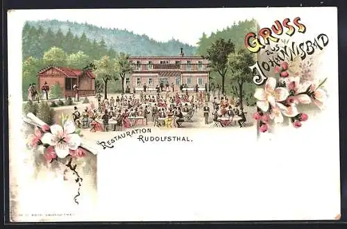 Lithographie Johannisbad, Das Restaurant Rudolfsthal