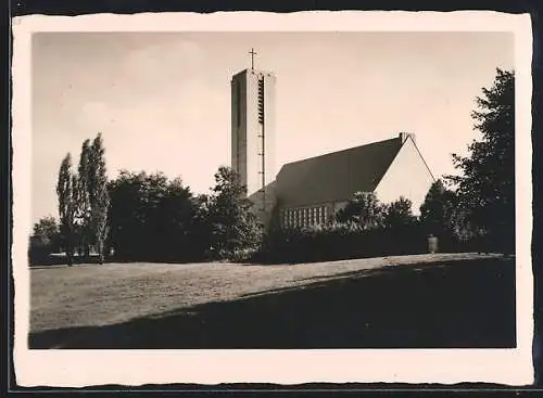 Foto-AK Albert Vennemann: Berlin-Dahlem, Jesus-Christus-Kirche, Serie Das schöne Berlin