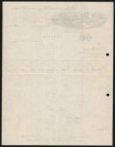 Rechnung Delmenhorst 1915, H. Petersen & Co. mbH, Delmenhorster Margarine-Werke, Die Betriebsanlage mit Lagerhof