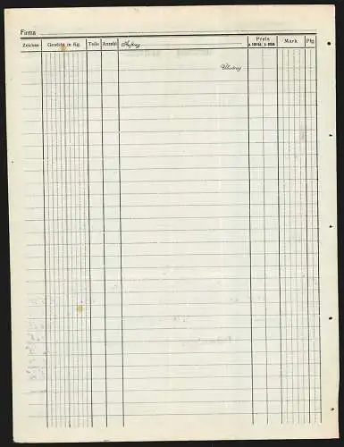 Rechnung Rheinböllerhütte 1921, Gebrüder Puricelli, Eisengiessereien, Inoxidier- & Emaillierwerke, Fabrikansicht