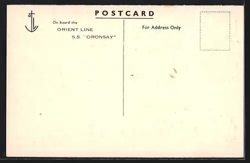 AK Passagierschiff SS Oronsay von oben, Orient Line