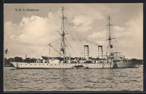 AK Kriegsschiff SMS Albatross im Stillstand