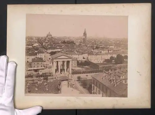 Fotografie unbekannter Fotograf, Ansicht Milano, Arco di Porta Ticinese, Panorama