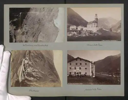 Fotografie Würthle & Sohn, Salzburg, Ansicht Unser Frau, Gasthof zum Adler, Kirche, Similaun, Karthaus