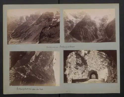 Fotografie unbekannter Fotograf, Ansicht Sulden, Blick nach der Payerhütte am Ortler, Rückseite Stiftsjochstrasse & Ortle