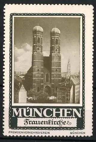 Reklamemarke München, Frauenkirche, Fremdenverkehrsverein