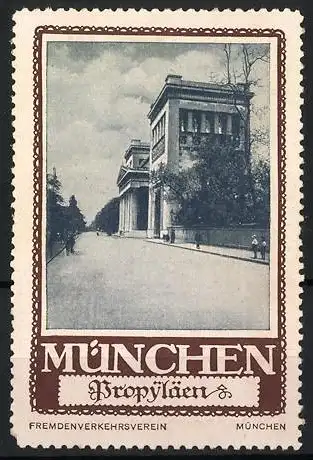 Reklamemarke München, Propyläen, Fremdenverkehrsverein