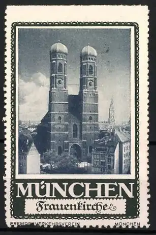 Reklamemarke München, Frauenkirche, Türme der Kathedrale