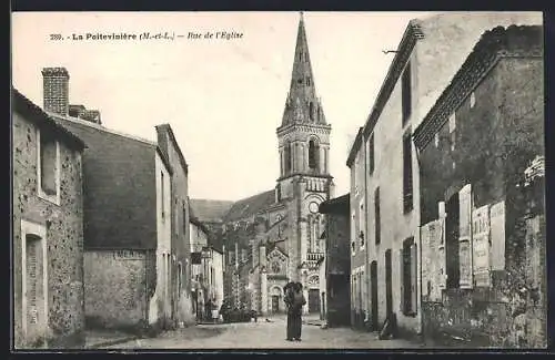 AK La Poiteviniére, Rue de l'Eglise