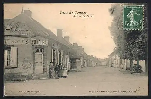 AK Pont-de-Gennes, Rue de La Fertè, Strassenpartie