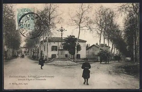 AK Layrac, Avenue d`Agen et Promenade