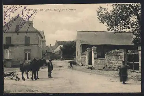 AK Berneuil-sur-Aisne, Carrefour du Calvaire