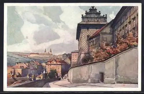 Künstler-AK Jaroslav Setelik: Praha, Kloster Strahov