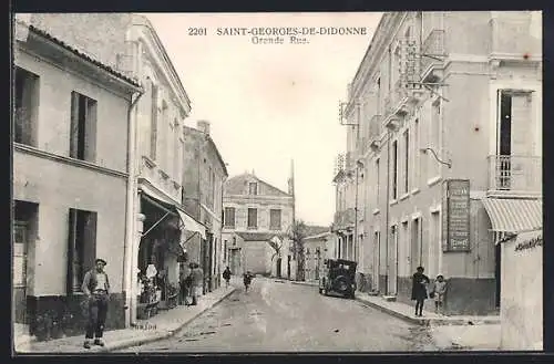 AK Saint-Georges-de-Didonne, Grande Rue, Blick in die Strasse