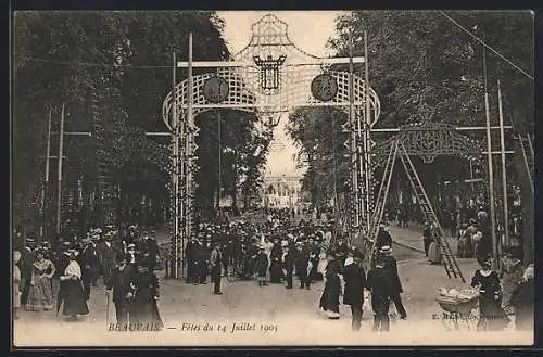 AK Beauvais, Fetes du 14 Juillet 1905