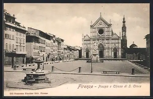 AK Firenze, Piazza e Chiesa di S. Croce