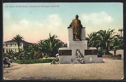 AK San Remo, Monumente Giuseppe Garibaldi