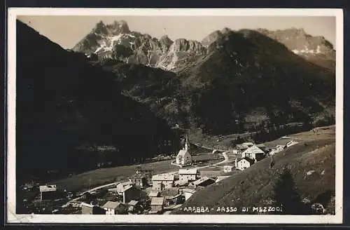 AK Arabba, Sasso di Mezzodi, Ortsansicht vom Berg aus